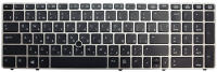 Клавиатура для ноутбука HP EliteBook 8560W, RU, PointStick, Gray