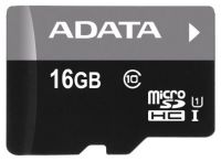 Карта памяти A-DATA 16GB microSDHC class10 UI with SD adapter