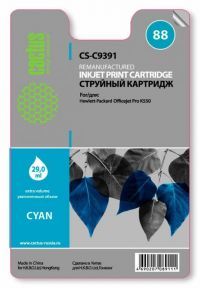 Совместимый картридж струйный Cactus CS-C9391 голубой для №88 HP Officejet Pro K550 (29ml)