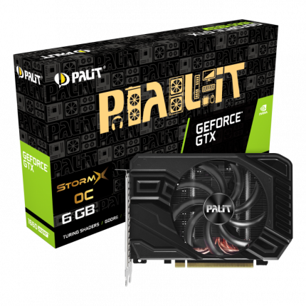 Видеокарта Palit PA-GTX1660SUPER StormX OC 6G, NVIDIA GeForce GTX 1660 SUPER, 6Gb GDDR6