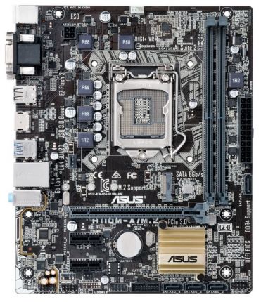 Материнская плата Asus H110M-A/M.2 Soc-1151 Intel H110 2xDDR4 mATX AC`97 8ch(7.1) GbLAN+VGA+DVI+HDMI