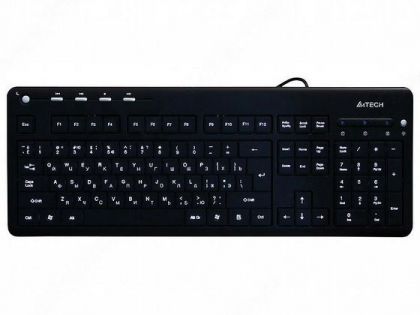 Клавиатура A4 KD-126-2 Black X-Slim LED white BlackLight USB