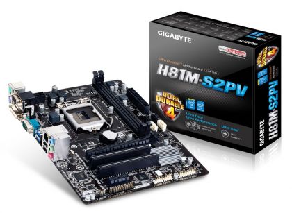 Материнская плата Gigabyte GA-H81M-S2PV Socket-1150 Intel H81 DDR3 mATX AC`97 8ch(7.1) GbLAN SATA3 VGA+DVI+COM