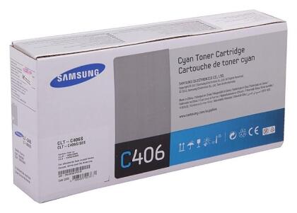 Картридж Samsung CLT-C406S ST986A голубой (1000стр.) для Samsung CLP-360/365/CLX-3300/3305