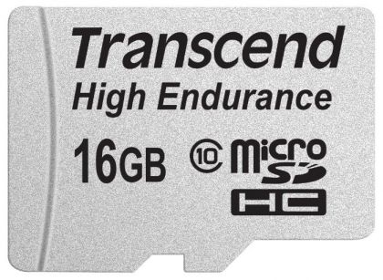 Карта памяти Transcend 16GB microSDHC Card UHS-I Class 10 High Endurance R/W 21/20 MB/s