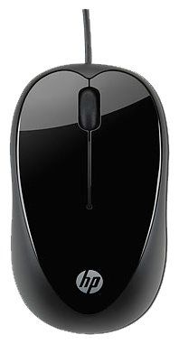 Мышь HP X1000 черный оптическая (1600dpi) USB (2but)
