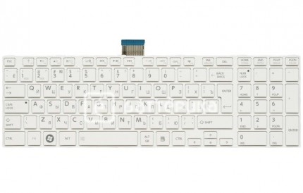Клавиатура для ноутбука Toshiba Satellite C850/ L850/ L870 RU, White frame/ White key