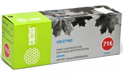 Картридж Cactus CS-C716C голубой для Canon LBP-5050 / 5050N (1500стр.)