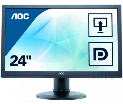 Монитор AOC 23.6" E2475PWJ(/01) черный TN+film LED 2ms 16:9 DVI HDMI M/M матовая HAS Pivot 250cd 1920x1080 D-Sub FHD 5.2кг