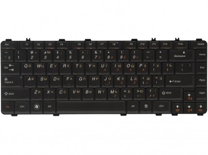 Клавиатура для ноутбука Lenovo IdeaPad Y450/ Y450A/ Y450G/ Y460/ Y550/ Y550A RU, Bronze