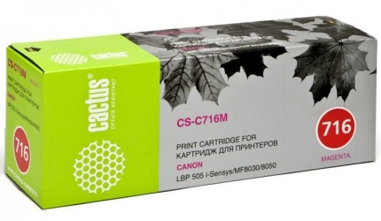 Картридж Cactus CS-C716M пурпурный для Canon LBP-5050 5050N (1500стр.)