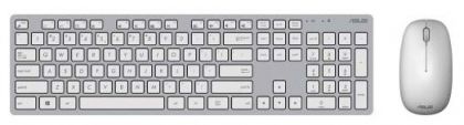 Клавиатура + мышь Asus W5000 клав:серый/белый мышь:серый/белый USB беспроводная slim Multimedia