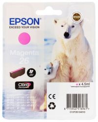Картридж струйный Epson T2613 C13T26134012 пурпурный (4.5мл) для Epson XP-600/700/800