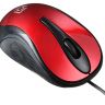 Мышь Oklick 385M черный/красный оптическая (1000dpi) USB для ноутбука (2but)