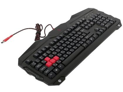 Клавиатура A4 B210 черный USB Gamer LED