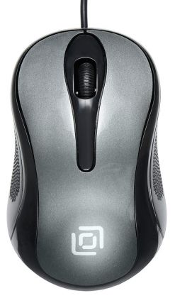 Мышь Oklick 385M черный/серый оптическая (1000dpi) USB для ноутбука (2but)