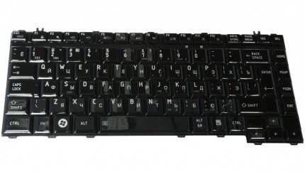 Клавиатура для ноутбука Toshiba Satellite A200/ A205/ A210/ A215/ A300/ A305/ A400/ A405/ F40/ L300/ M200/ M300 RU, Glossy