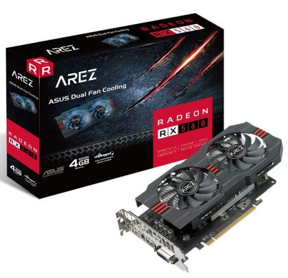 Видеокарта Asus AREZ-RX560-4G-EVO, AMD Radeon RX 560, 4Gb GDDR5