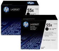 Картридж HP 55X Dual Pack Black для LJ P3015 M521dn/ M521dw/ M525dn/ M525f (2х12500 стр)
