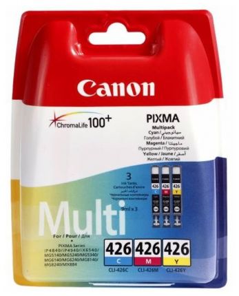 Набор Canon CLI-426C/ M/ Y для iP4840/ 4940, MG5140/ 5240/ 5340/ 6140/ 6240/ 8140/ 8240, iX6540