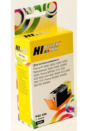 Картридж Hi-Black (HB-PGI-5Bk) для Canon PIXMA MP500/510/520/530, Bk
