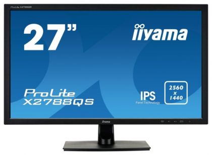 Монитор Iiyama 27" ProLite X2788QS-B1 черный IPS LED 5ms 16:9 DVI HDMI M/M матовая 350cd 178гр/178гр 2560x1440 DisplayPort QHD 4.4кг