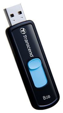 Флешка Transcend 8Gb Jetflash 500 TS8GJF500 USB2.0 черный/голубой