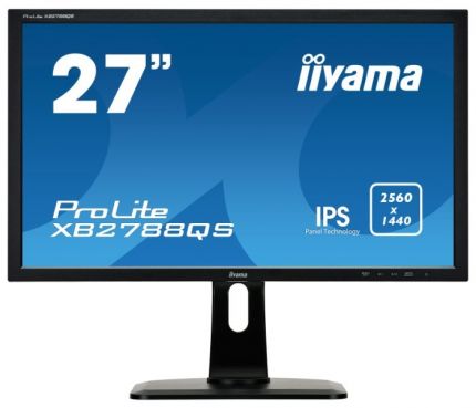Монитор Iiyama 27" ProLite XB2788QS-B1 черный IPS LED 5ms 16:9 DVI HDMI M/M матовая HAS 350cd 178гр/178гр 2560x1440 DisplayPort QHD 6.2кг