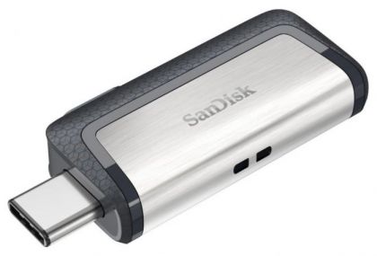 Флешка Sandisk 16Gb Ultra Dual SDDDC2-016G-G46 USB3.0 серый/узор