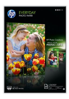 Бумага HP глянцевая для ежедневной печати фото 200 гр/ м2 – A4 - 25 листов
