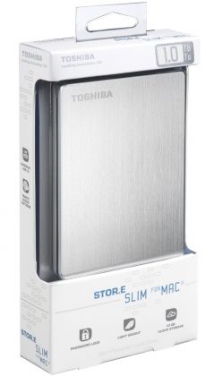 Жесткий диск Toshiba USB 3.0 1Tb HDTD210ESMEA Stor.e Slim 2.5" серебристый for Mac