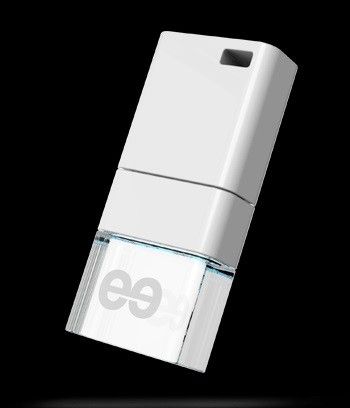 Флешка USB Leef ICE 32GB White/ABS band белый/прозрачный