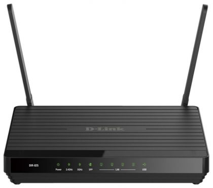 Wi-Fi роутер D-Link DIR-825/ACF 1000BASE-X SFP черный