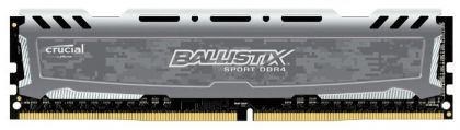 Модуль памяти Crucial 8GB DDR4 2400 MT/s (PC4-19200) CL16 DR x8 Unbuffered DIMM 288pin Ballistix Sport LT Grey