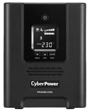 ИБП CyberPower PR3000ELCDSL, Line-Interactive, 3000VA/2700W, 8 IEC-320 С13, 1 IEC C19 розеток, USB&Serial, SNMPslot, LCD дисплей, Black
