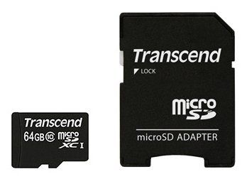 Карта памяти Transcend 64GB microSDHC Card Class 10 (Premium)