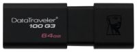 Флешка USB3.0 Kingston Data Traveler 100 G3 64Gb черный [DT100G3/64GB]