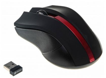 Мышь Oklick 615MW черный/красный оптическая (1000dpi) беспроводная USB (2but)