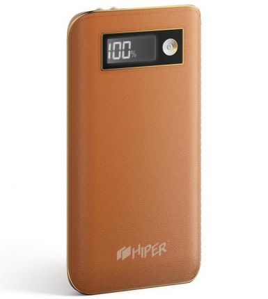 Мобильный аккумулятор Hiper PowerBank XPX6500 Li-Pol 6500mAh 2.4A коричневый 2xUSB