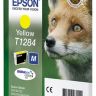 Картридж Epson T1284 Yellow для Stylus S22/ SX125/ SX130/ SX230/ SX235W/ SX420W/ SX425W/ SX430W/ SX435W/ SX440W/ SX445W Office BX305F (130-165 стр) M