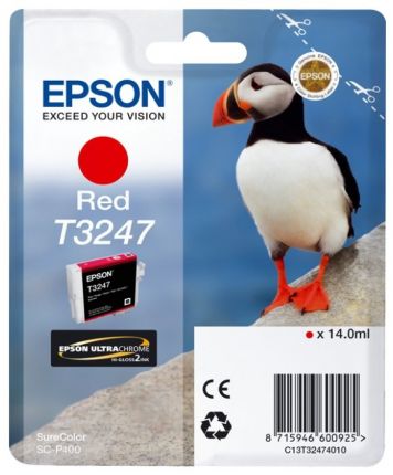 Картридж струйный Epson T3247 C13T32474010 красный (14мл) для Epson SureColor SC-P400