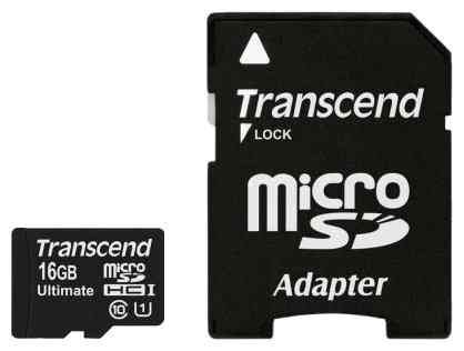 Карта памяти microSDHC 16Gb Class10 Transcend TS16GUSDHC10U1 w/o adapter