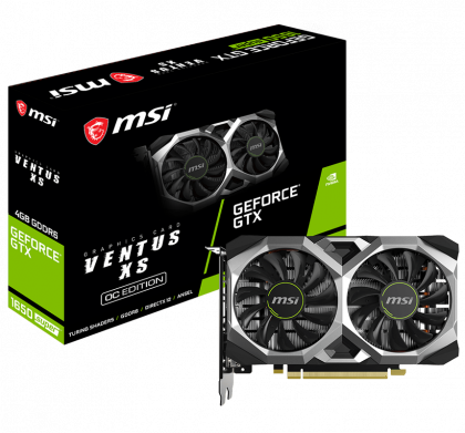 Видеокарта MSI GTX 1650 SUPER VENTUS XS OC, NVIDIA GeForce GTX 1650 SUPER, 4Gb GDDR6