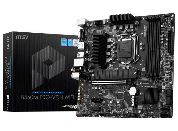 Материнская плата MSI B560M PRO-VDH WIFI, Intel B560, s1200, mATX