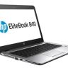 Ноутбук HP EliteBook 840 G3 14"(2560x1440)/ Intel Core i7 6500U(2.5Ghz)/ 8192Mb/ 256SSDGb/ noDVD/ Int:Intel HD Graphics 520/ Cam/ BT/ WiFi/ 45WHr/ war 3y/ 1.46kg/ silver/ black metal/ W7Pro + W10Pro key