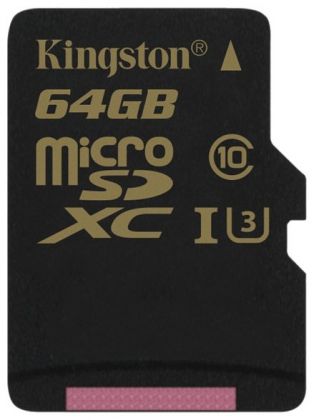 Карта памяти microSDXC 64Gb Class10 Kingston SDCG/64GB + adapter