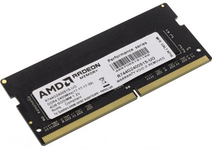 Модуль памяти DDR4 4Gb 2400MHz SO-DIMM AMD R744G2400S1S-UO OEM