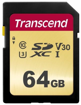 Карта памяти Transcend 64GB SDXC Class 10 UHS-I U3 V30 R95, W60MB/s