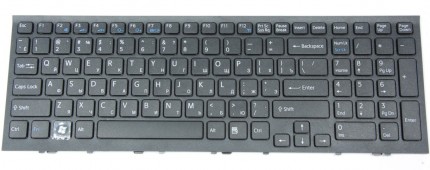 Клавиатура для ноутбука Sony VPC-EE Series (Without Frame) RU, Black