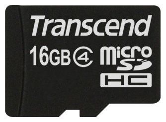 Карта памяти microSDHC 16Gb Class4 Transcend TS16GUSDHC4 + adapter